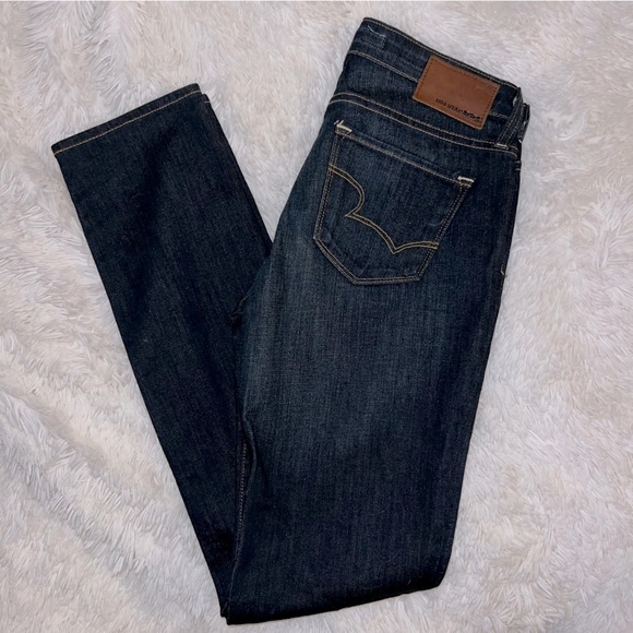 Big Star 1974 Brigette Slim Straight Dark Denim Jeans Size 28R - Picture 1 of 10